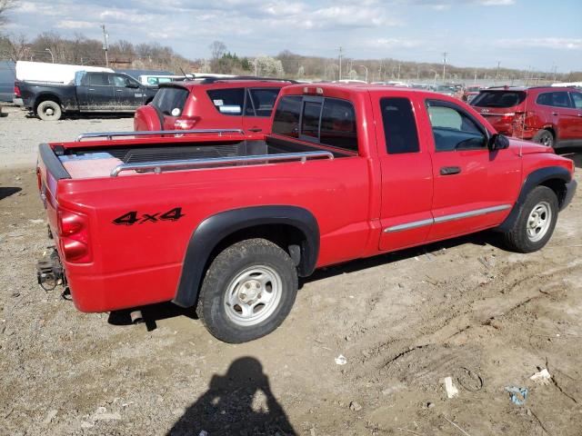 1D7HW22N45S225870 - 2005 DODGE DAKOTA ST RED photo 3