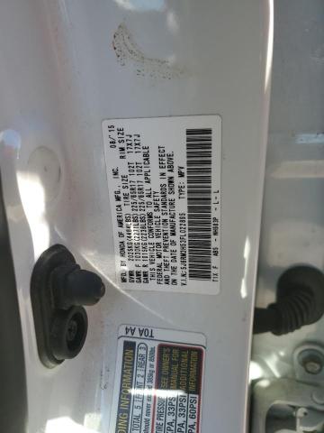 5J6RM3H53FL022895 - 2015 HONDA CR-V EX WHITE photo 13