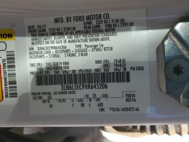 3LN6L5EC9HR645206 - 2017 LINCOLN MKZ RESERVE 白色 照片 12