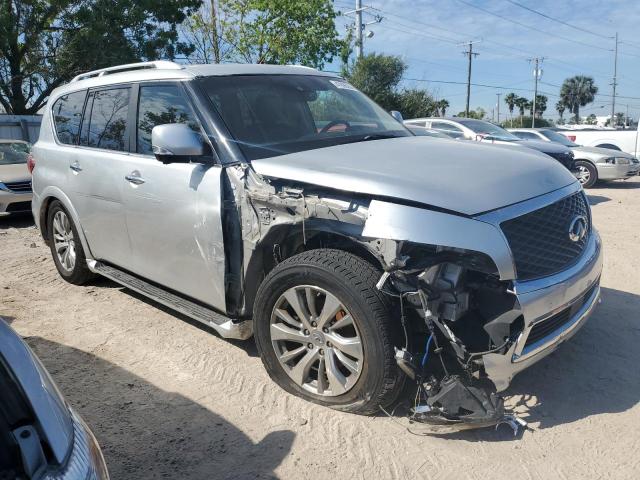 JN8AZ2NE9F9083009 - 2015 INFINITI QX80 SILVER photo 4