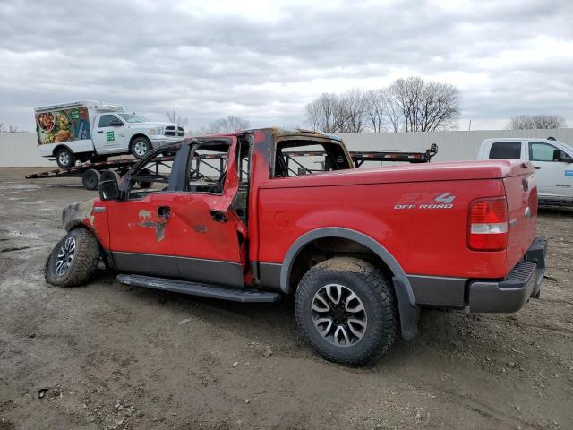 1FTPW14516FA22457 - 2006 FORD F150 SUPERCREW RED photo 2