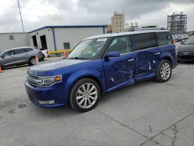 2FMGK5D86DBD32739 - 2013 FORD FLEX LIMITED BLUE photo 1