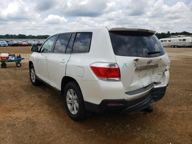 5TDBK3EH8DS225739 - 2013 TOYOTA HIGHLANDER BASE Blanc photo 3