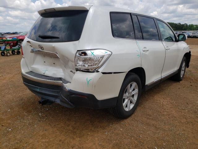 5TDBK3EH8DS225739 - 2013 TOYOTA HIGHLANDER BASE Blanc photo 4