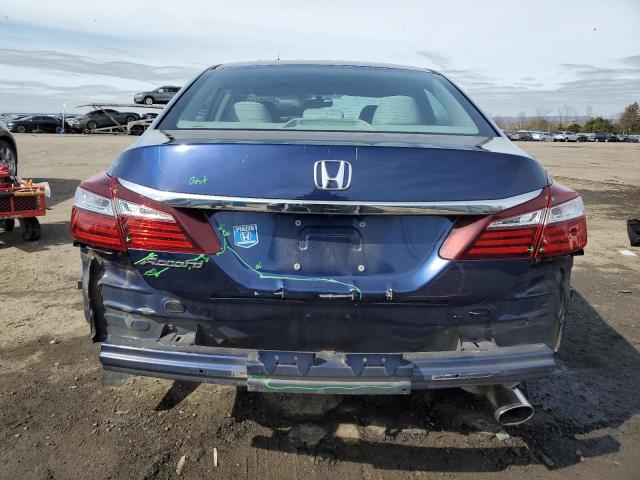 1HGCR2F37GA231077 - 2016 HONDA ACCORD LX BLUE photo 6