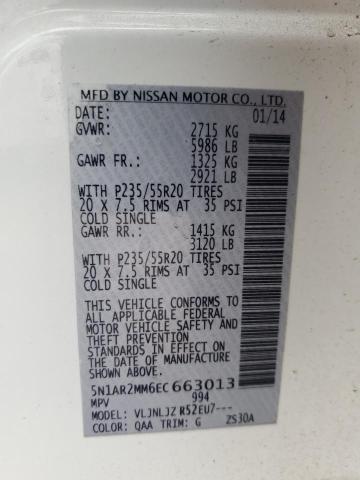 5N1AR2MM6EC663013 - 2014 NISSAN PATHFINDER S Սպիտակ լուսանկար 13