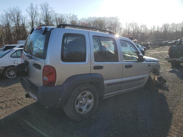 1J4GL48K84W102405 - 2004 JEEP LIBERTY SPORT SILVER photo 3