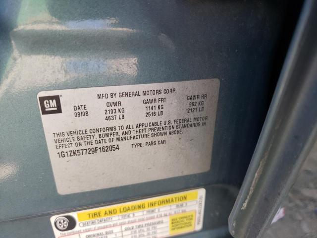 1G1ZK57729F162054 - 2009 CHEVROLET MALIBU LTZ ტალღისფერი ფოტო 10