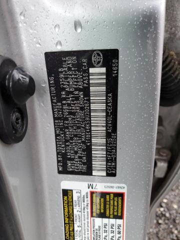 4T1BE46K59U302671 - 2009 TOYOTA CAMRY BASE SILVER photo 12