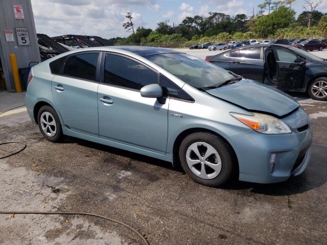 JTDKN3DU3F1953569 - 2015 TOYOTA PRIUS TEAL photo 4