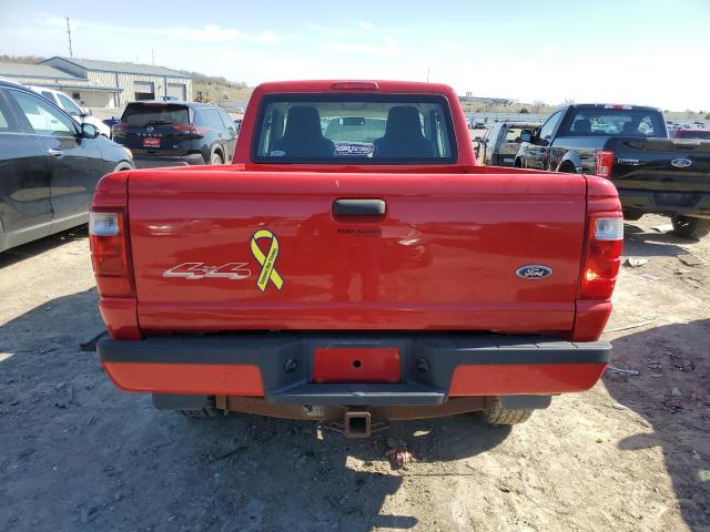 1FTYR15E25PA26391 - 2005 FORD RANGER SUPER CAB RED photo 6