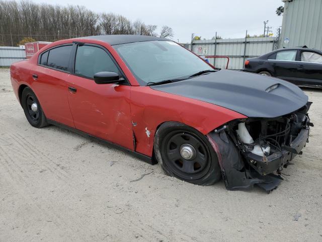 2C3CDXAT1JH325793 - 2018 DODGE CHARGER POLICE RED photo 4