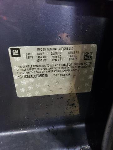 1G11C5SA6DF355765 - 2013 CHEVROLET MALIBU 1LT 蓝色 照片 13