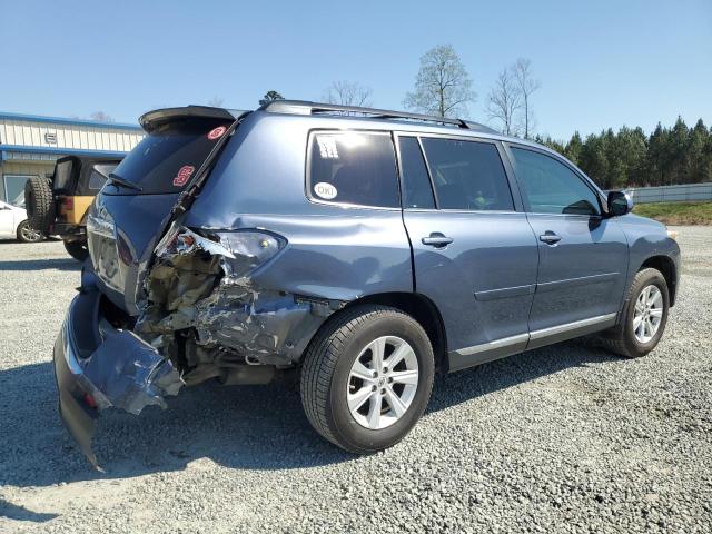 5TDZK3EH1CS059710 - 2012 TOYOTA HIGHLANDER BASE BLUE photo 3