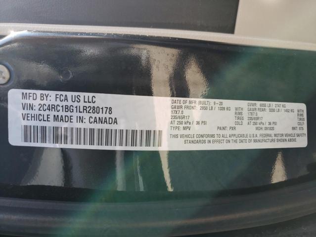 2C4RC1BG1LR280178 - 2020 CHRYSLER PACIFICA TOURING L BLACK photo 14