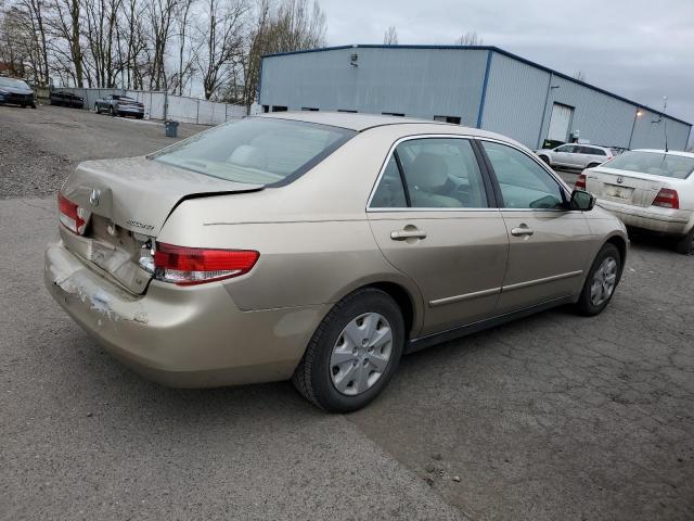 1HGCM56333A027127 - 2003 HONDA ACCORD LX BEIGE photo 3