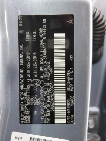 5TDGZRAH9LS006281 - 2020 TOYOTA HIGHLANDER XLE Mavi foto 13