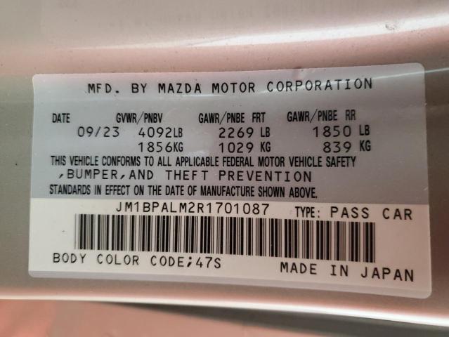 JM1BPALM2R1701087 - 2024 MAZDA 3 PREFERRED BEIGE photo 12