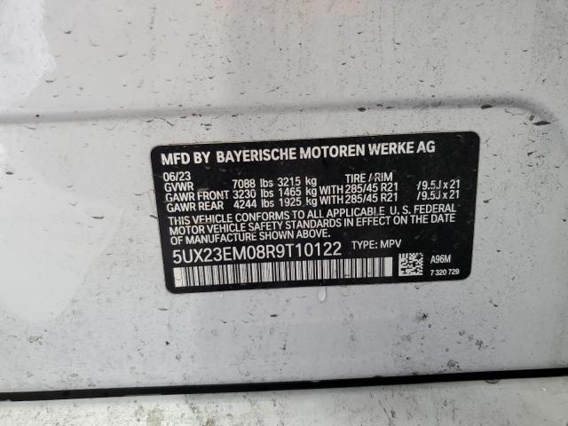 5UX23EM08R9T10122 - 2024 BMW X7 XDRIVE40I WHITE photo 13