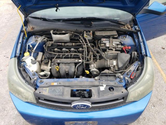 1FAHP3GN6AW252485 - 2010 FORD FOCUS SES BLUE photo 11