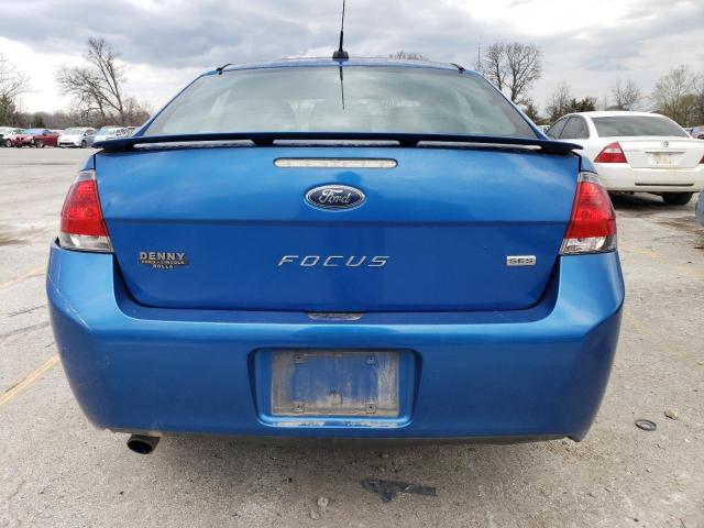 1FAHP3GN6AW252485 - 2010 FORD FOCUS SES BLUE photo 6