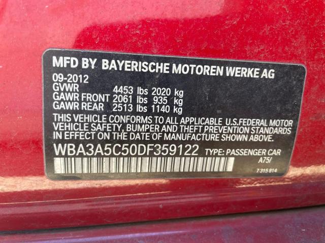 WBA3A5C50DF359122 - 2013 BMW 328 I RED photo 10