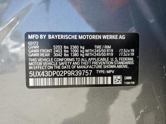 5UX43DP02P9R39757 - 2023 BMW X3 SDRIVE30I GRAY photo 14