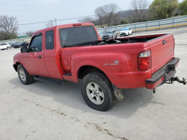 1FTYR15E35PA10233 - 2005 FORD RANGER SUPER CAB RED photo 2