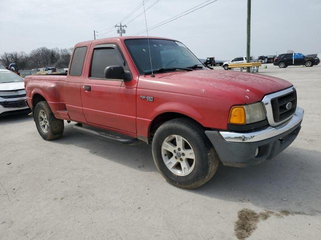 1FTYR15E35PA10233 - 2005 FORD RANGER SUPER CAB RED photo 4