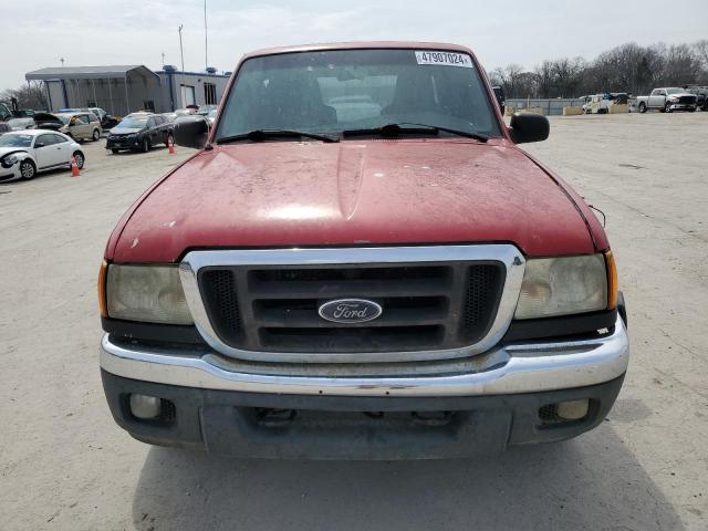 1FTYR15E35PA10233 - 2005 FORD RANGER SUPER CAB RED photo 5