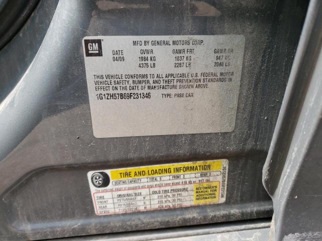 1G1ZH57B69F231346 - 2009 CHEVROLET MALIBU 1LT GRAY photo 13