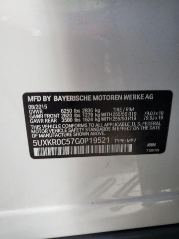 5UXKR0C57G0P19521 - 2016 BMW X5 XDRIVE35I WHITE photo 12