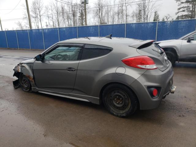 KMHTC6AEXEU213776 - 2014 HYUNDAI VELOSTER TURBO GRAY photo 2