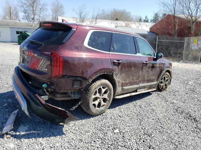 5XYP6DHC9LG096082 - 2020 KIA TELLURIDE S BURGUNDY photo 3