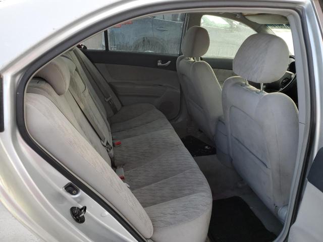 5NPET46F07H206240 - 2007 HYUNDAI SONATA GL SILVER photo 10