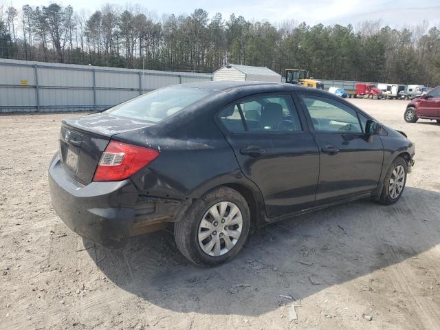 2HGFB2F54CH577487 - 2012 HONDA CIVIC LX BLACK photo 3