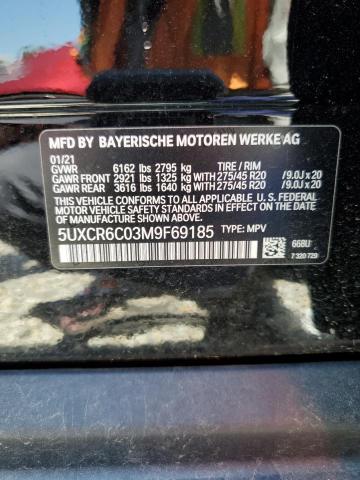 5UXCR6C03M9F69185 - 2021 BMW X5 XDRIVE40I BLACK photo 13