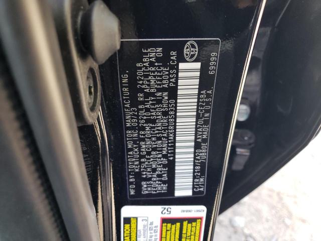 4T1T11AK6RU858350 - 2024 TOYOTA CAMRY SE NIGHT SHADE BLACK photo 12