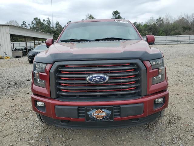 1FTEW1EFXGFC95509 - 2016 FORD F150 SUPERCREW RED photo 5