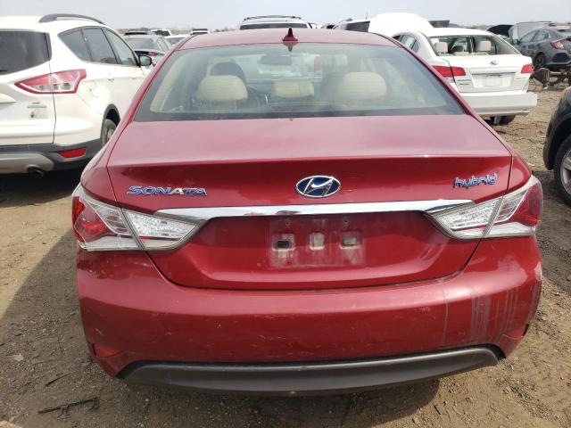 KMHEC4A44CA054627 - 2012 HYUNDAI SONATA HYBRID RED photo 6