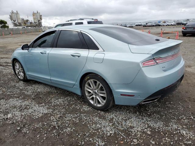 3LN6L2LU7ER808117 - 2014 LINCOLN MKZ HYBRID BLUE photo 2