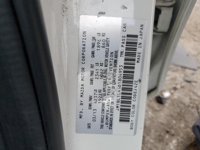 JM1BL1L44D1804953 - 2013 MAZDA SPEED 3 Ақ фото 13