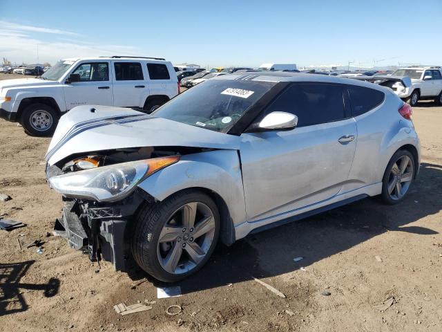 KMHTC6AE5EU185935 - 2014 HYUNDAI VELOSTER TURBO SILVER photo 1