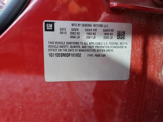 1G11D5SR6DF161952 - 2013 CHEVROLET MALIBU 1LT RED photo 13