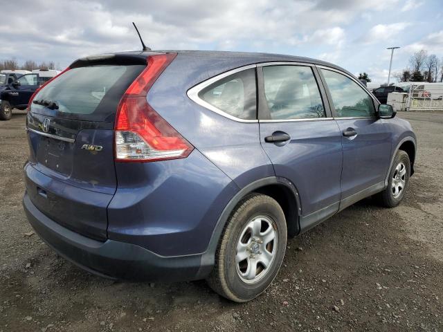 5J6RM4H30CL021980 - 2012 HONDA CR-V LX BLUE photo 3