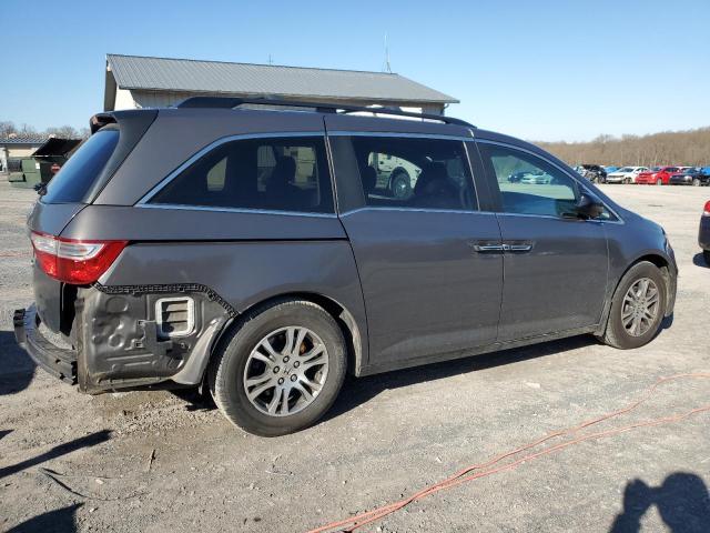 5FNRL5H66DB033757 - 2013 HONDA ODYSSEY EXL GRAY photo 3