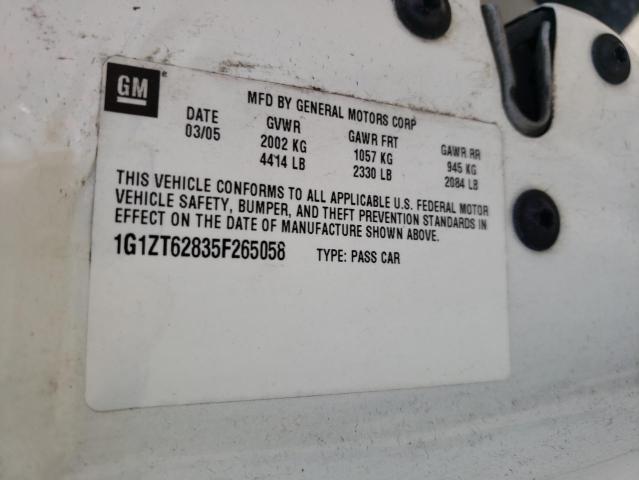 1G1ZT62835F265058 - 2005 CHEVROLET MALIBU MAXX LS 白色 照片 10