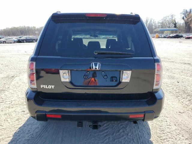 5FNYF28727B011026 - 2007 HONDA PILOT EXL BLACK photo 6