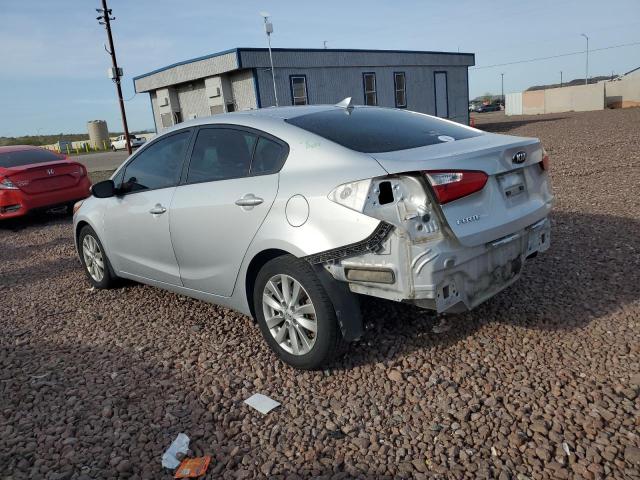 KNAFX4A67F5415289 - 2015 KIA FORTE LX SILVER photo 2