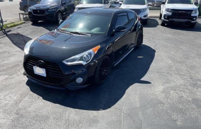 KMHTC6AE0GU291938 - 2016 HYUNDAI VELOSTER TURBO BLACK photo 2